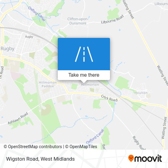 Wigston Road map