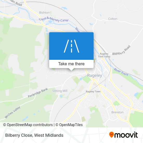 Bilberry Close map