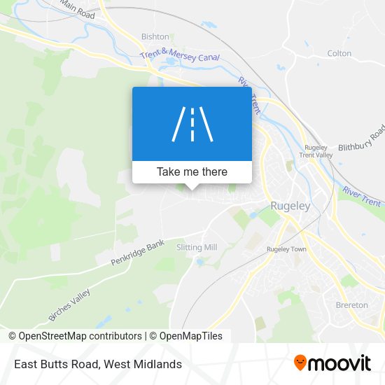 East Butts Road map