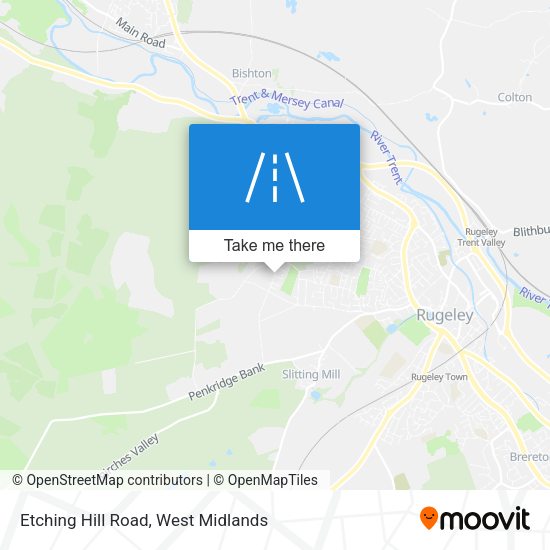 Etching Hill Road map