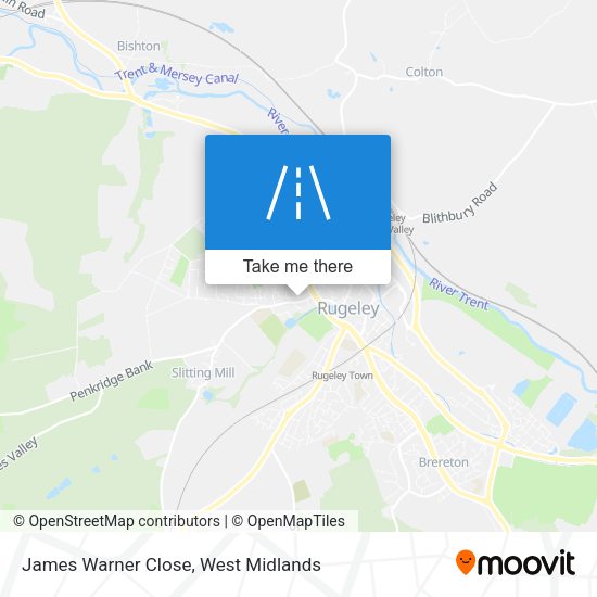 James Warner Close map