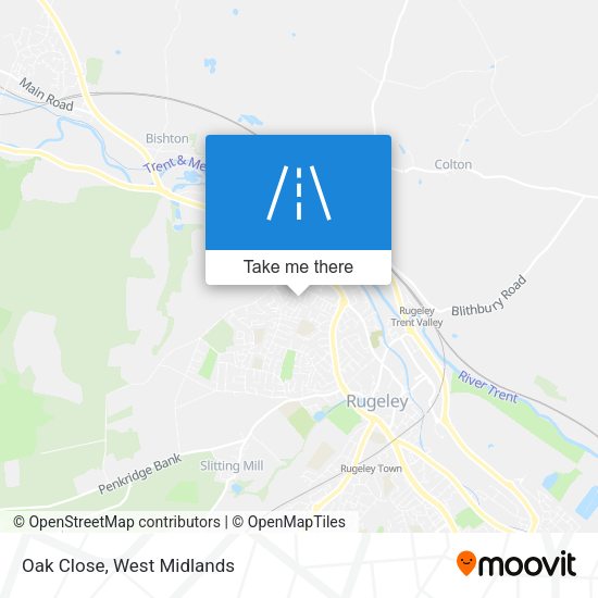 Oak Close map
