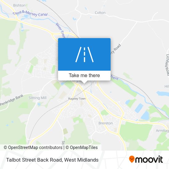 Talbot Street Back Road map
