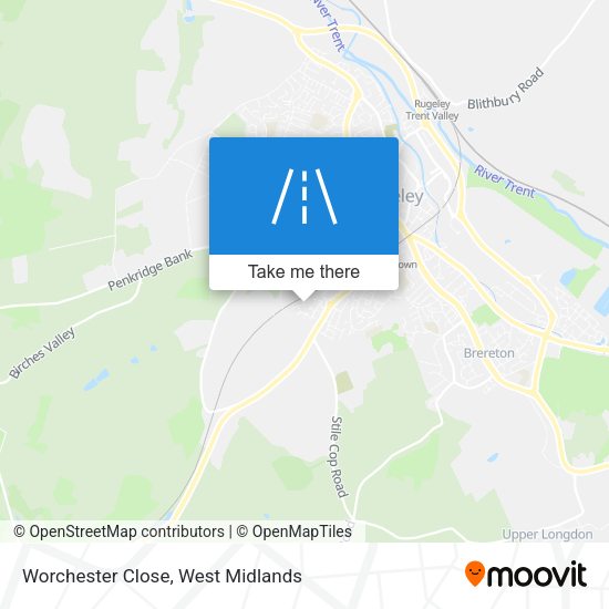Worchester Close map