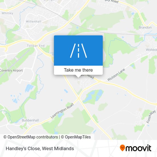 Handley's Close map