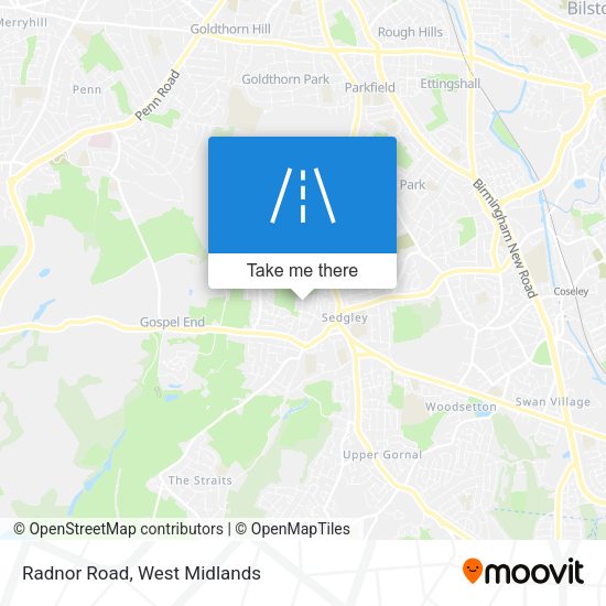 Radnor Road map