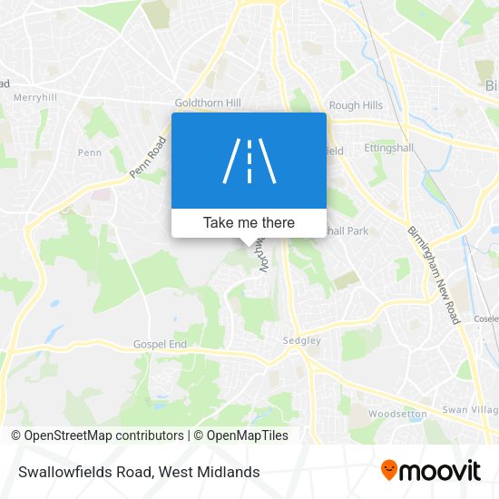 Swallowfields Road map