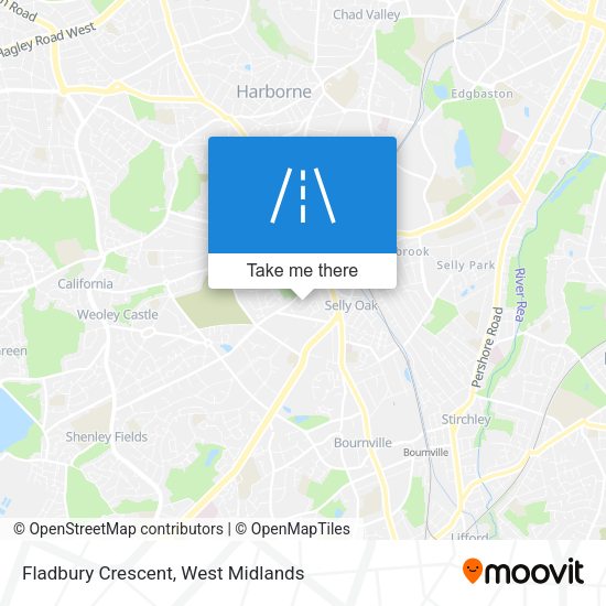 Fladbury Crescent map