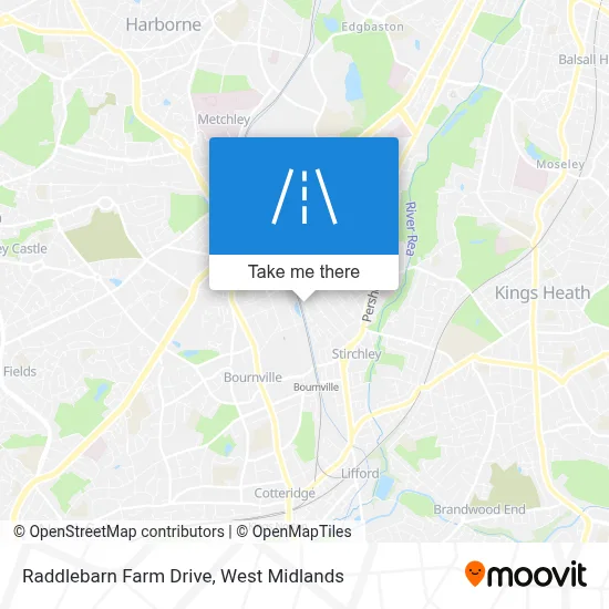 Raddlebarn Farm Drive map