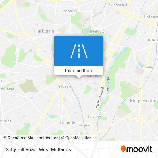 Selly Hill Road map