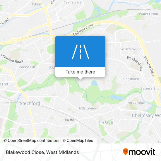 Blakewood Close map