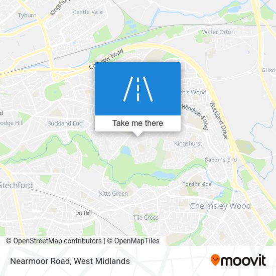 Nearmoor Road map
