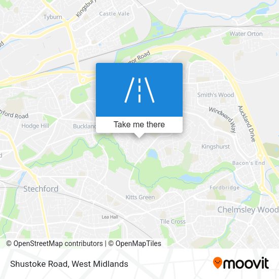 Shustoke Road map