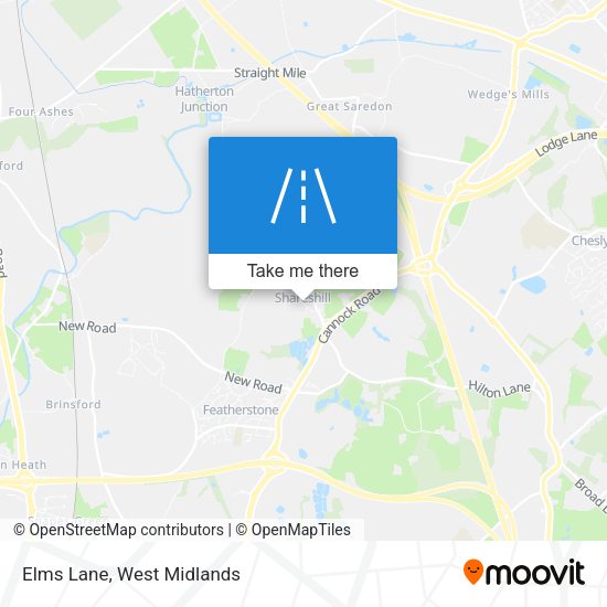 Elms Lane map