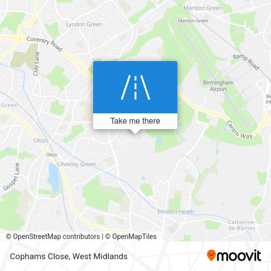 Cophams Close map