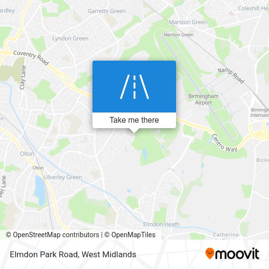 Elmdon Park Road map