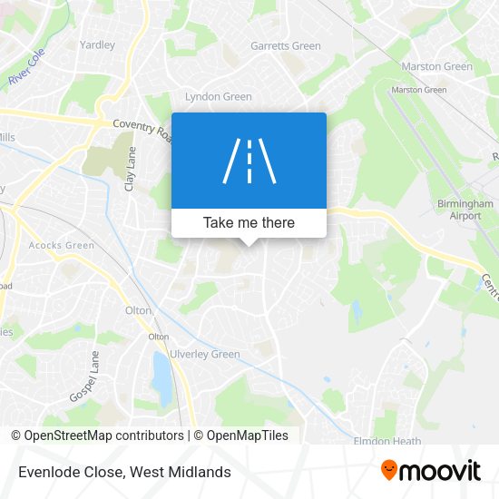 Evenlode Close map