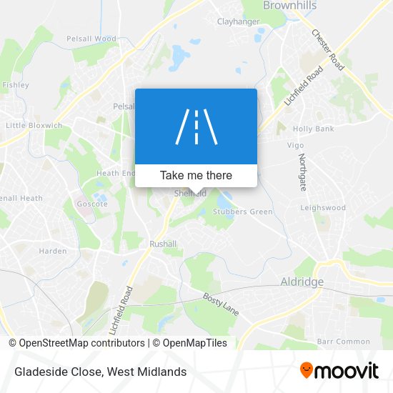 Gladeside Close map