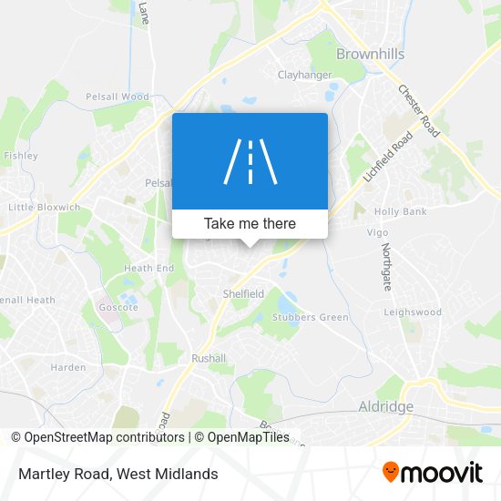 Martley Road map