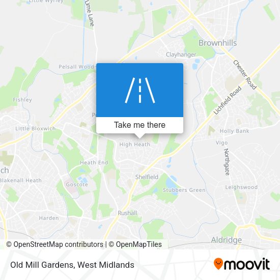 Old Mill Gardens map