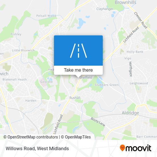 Willows Road map