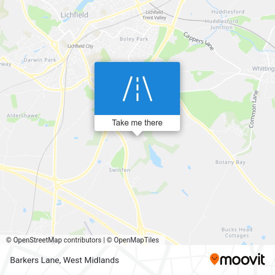 Barkers Lane map