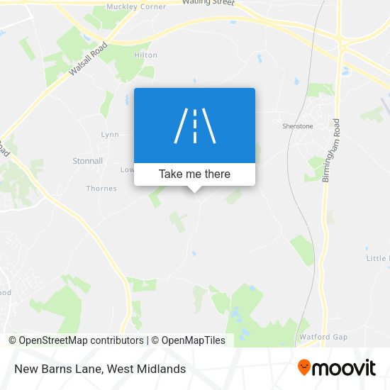 New Barns Lane map