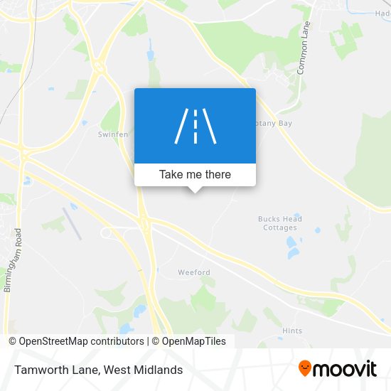 Tamworth Lane map