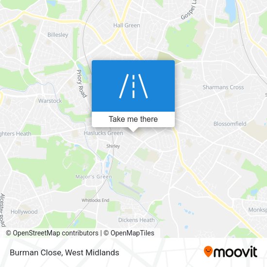 Burman Close map