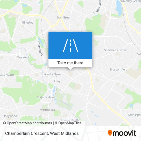 Chamberlain Crescent map