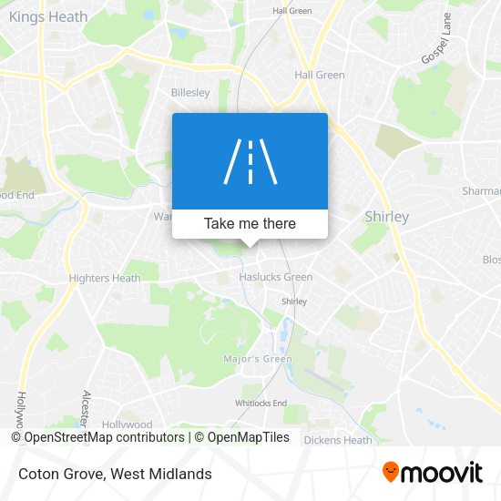 Coton Grove map
