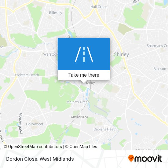 Dordon Close map