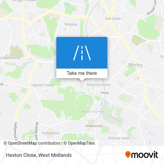 Hexton Close map