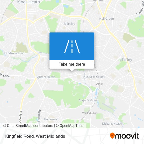 Kingfield Road map