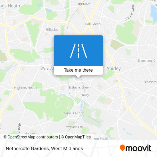 Nethercote Gardens map