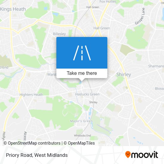 Priory Road map