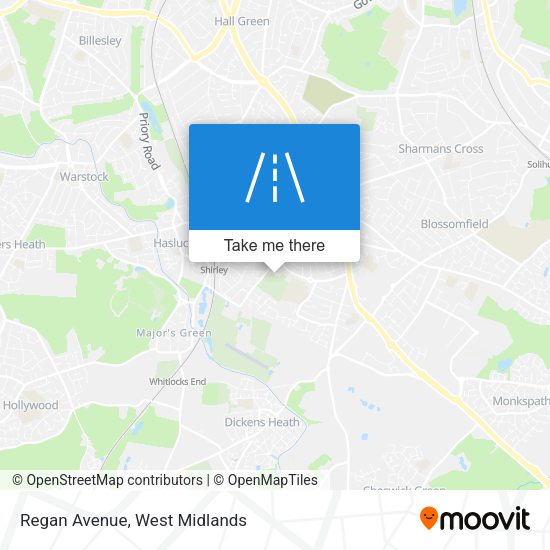 Regan Avenue map