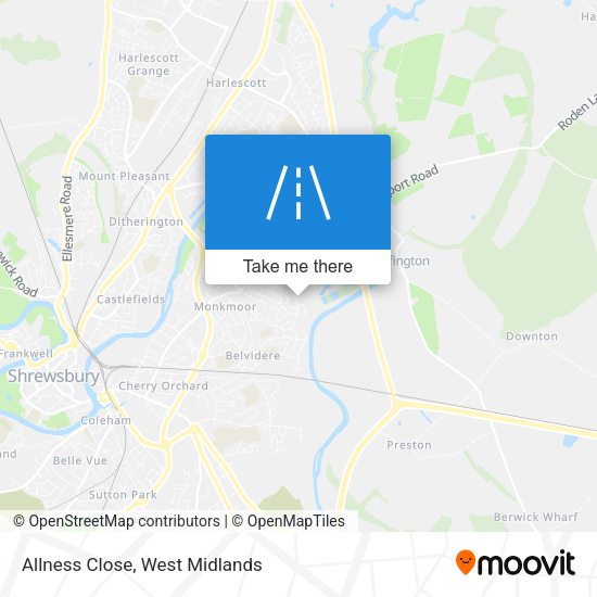 Allness Close map