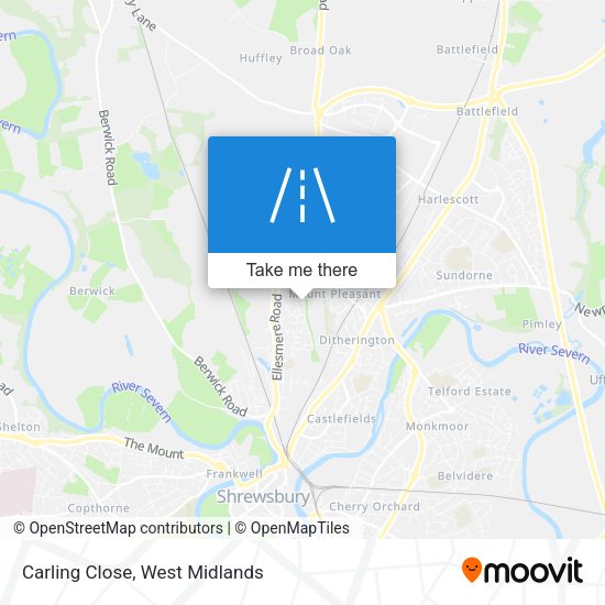 Carling Close map
