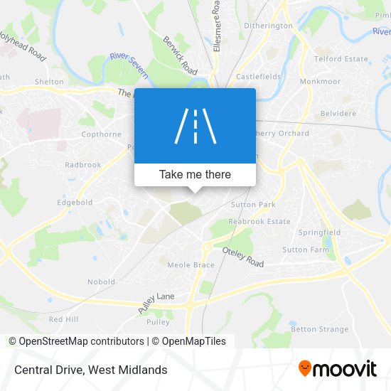 Central Drive map