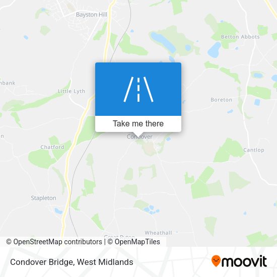 Condover Bridge map
