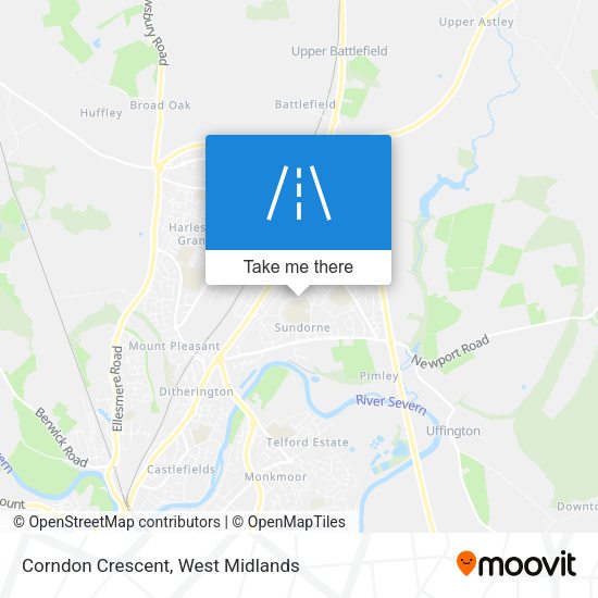 Corndon Crescent map
