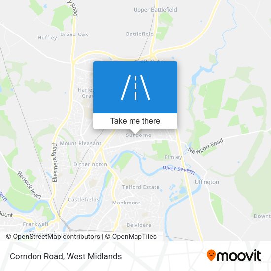 Corndon Road map
