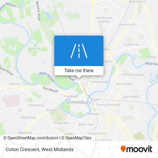 Coton Crescent map