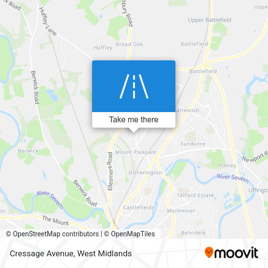 Cressage Avenue map