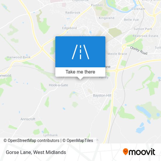 Gorse Lane map