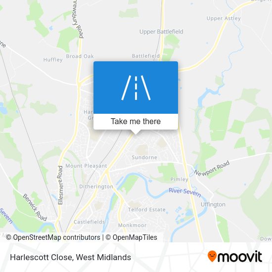 Harlescott Close map