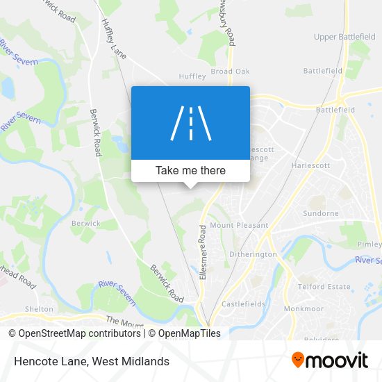 Hencote Lane map