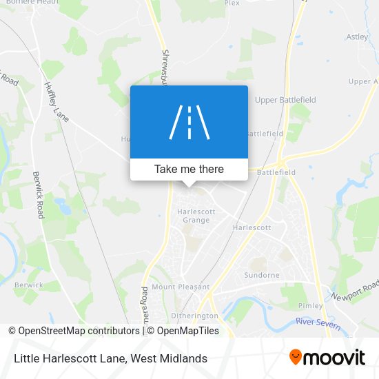 Little Harlescott Lane map