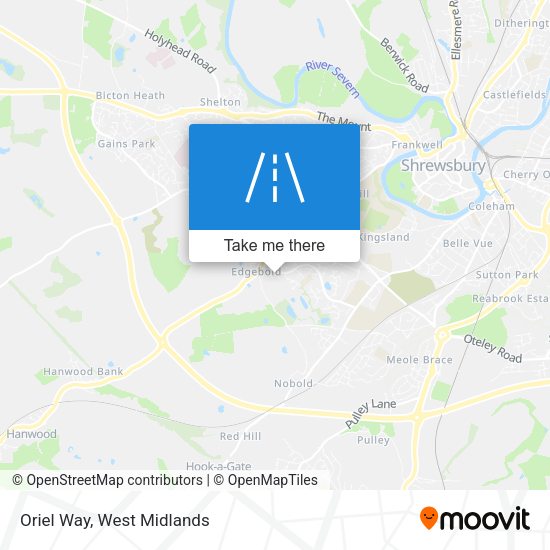 Oriel Way map